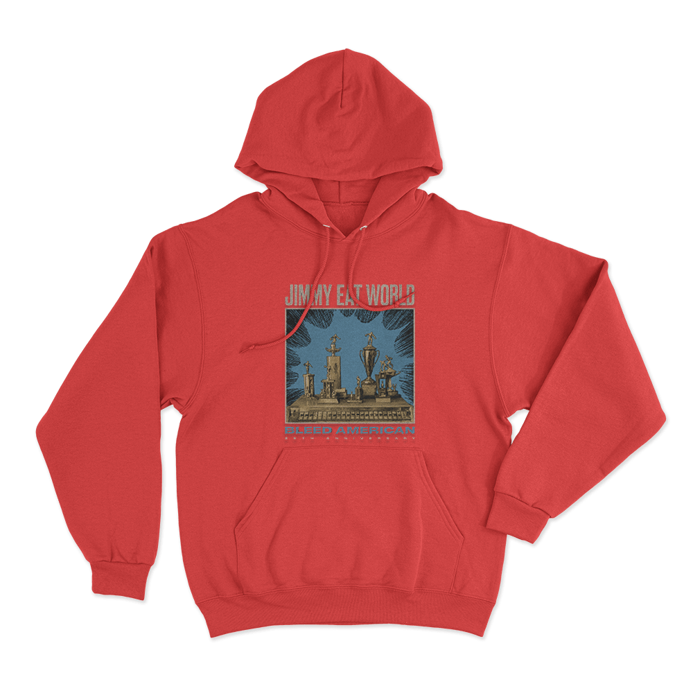 Bleed American 25th Anniversary Unisex Hoodie Red Bleed American 25th Anniversary Unisex Hoodie Red