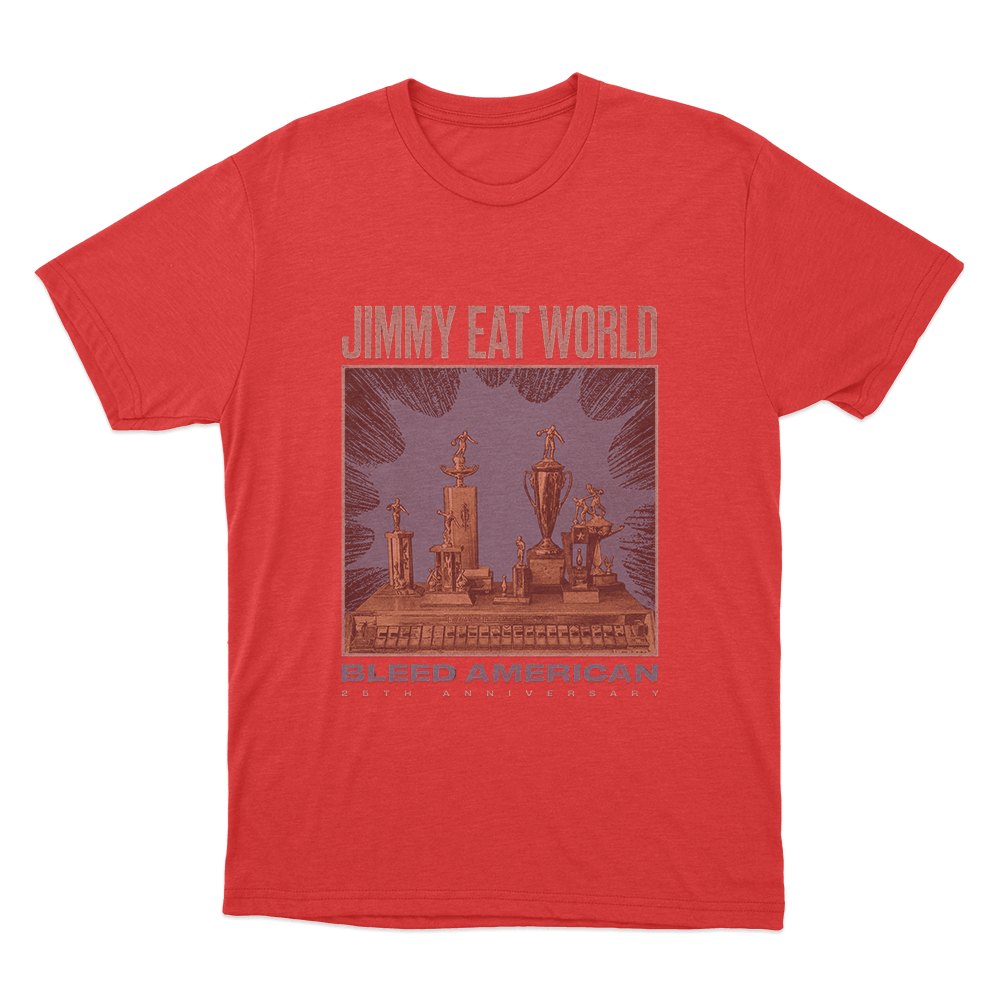 Bleed American 25th Anniversary Unisex T Shirt Red Bleed American 25th Anniversary Unisex T Shirt Red